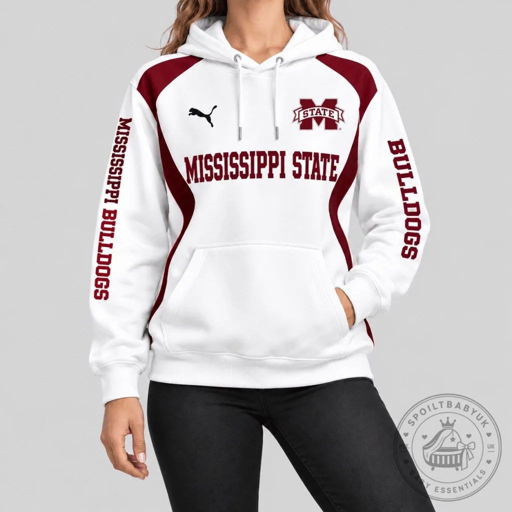 Mississippi State Bulldogs NCAA College Football Team White Hoodie Mississippi State Bulldogs NCAA College Football Team White Hoodie