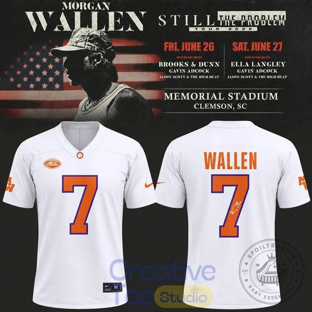 Morgan Wallen Clemson Tigers Football Jersey Still The Problem Tour 2026