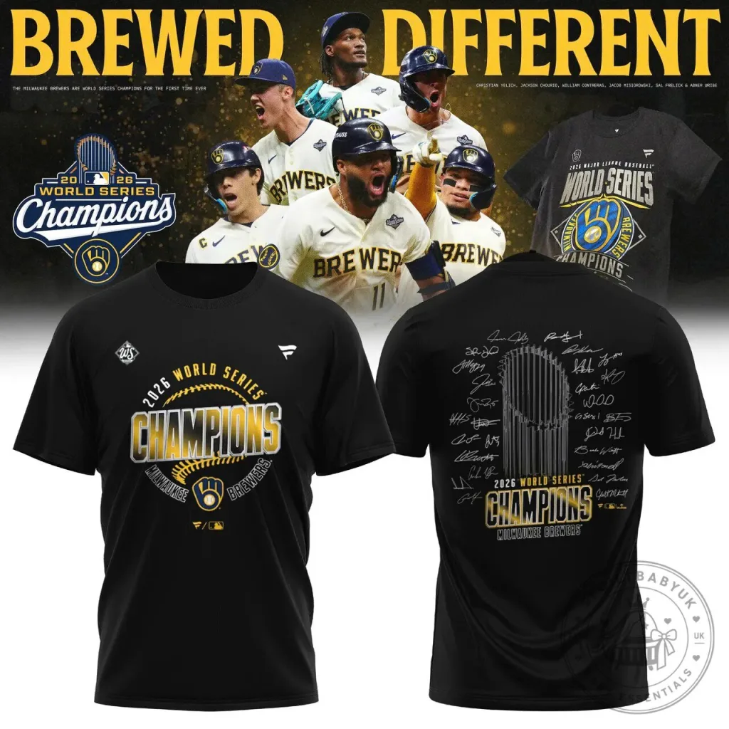 Milwaukee Brewers T-Shirt for Fans Celebrating 2026 World Series Championship Milwaukee Brewers T-Shirt for Fans Celebrating 2026 World Series Championship